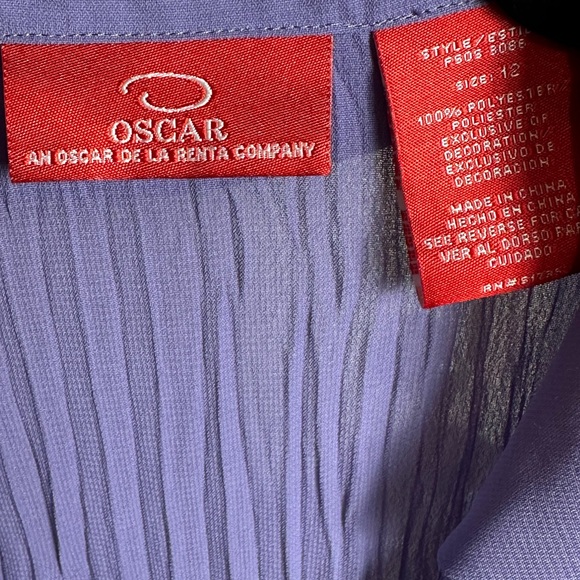 Oscar De La Renta Blouse Bell Sleeve Romantic Grunge Size 12 - Picture 3 of 9